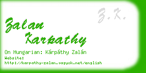 zalan karpathy business card